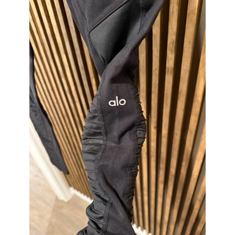 ALO Yoga Black High-Waist Moto Leggings